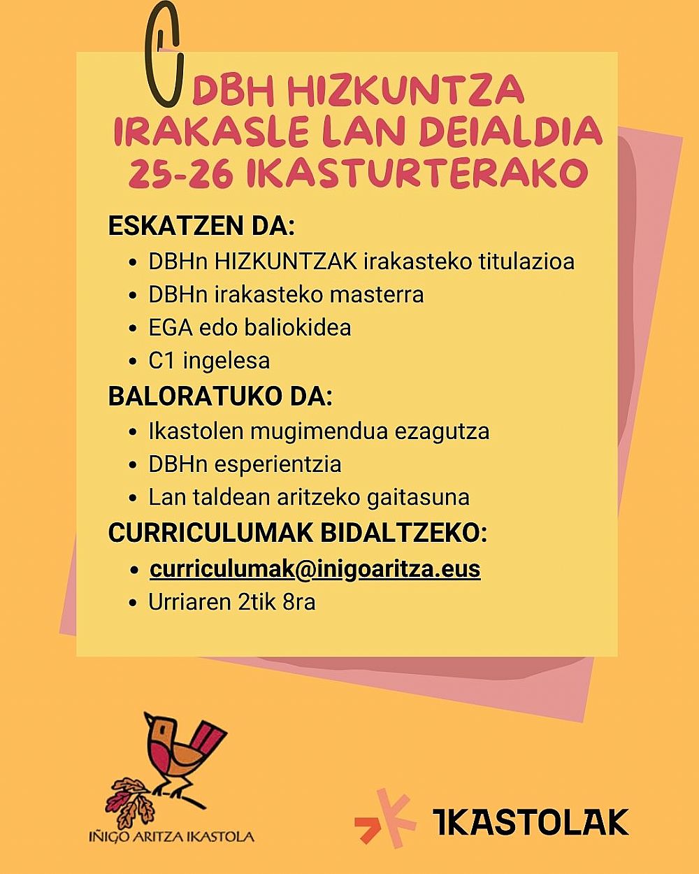 DBHrako IRAKASLE DEIALDIA 2025-26