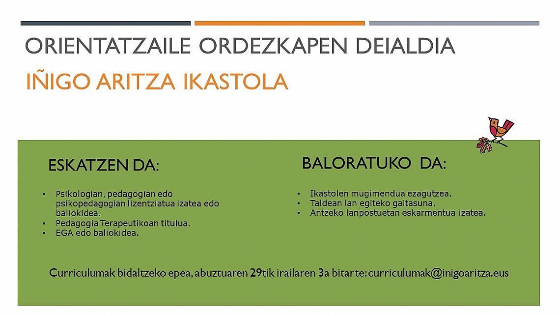 ORIENTATZAILE ORDEZKAPENA